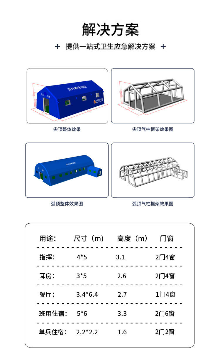 应急充气帐篷